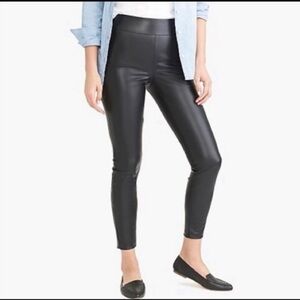 J. Crew Black Faux Leather Sexy Pull On Leggins SzS